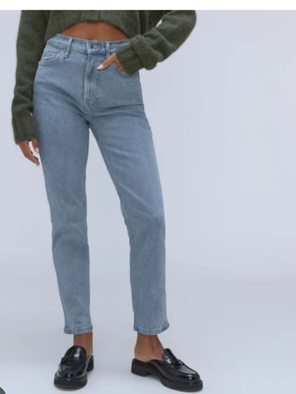 Everlane women’s The Cheeky Jeans light stone wash size 31